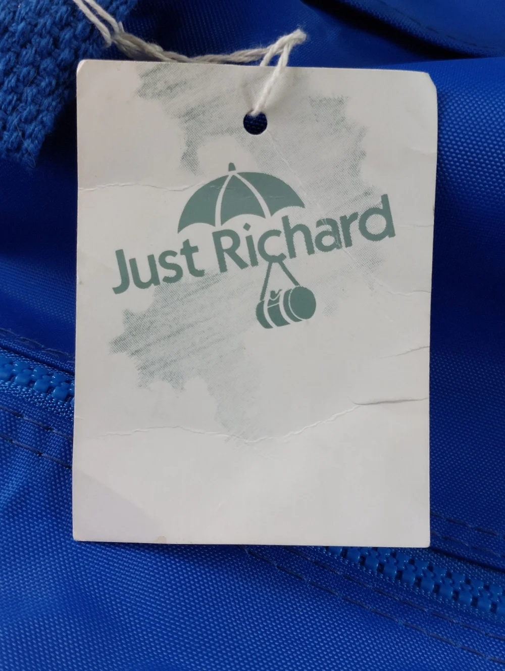 Vintage Just Richard 1990 US Open Evian Duffle Gym Bag Blue Union Made In USA